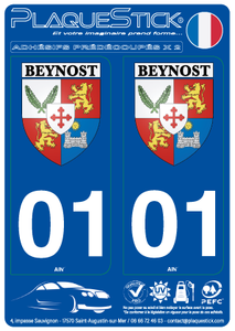 01 -Beynost "Blason" PlaqueStick