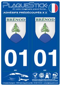 01 -Brénod "Blason" PlaqueStick