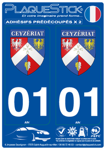 01 -Ceyzériat "Blason" PlaqueStick