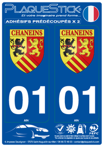 01 -Chaneins "Blason" PlaqueStick