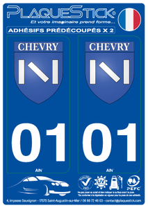 01 -Chevry "Blason" PlaqueStick