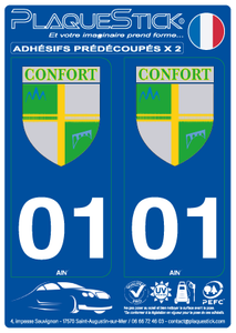 01 -Confort "Blason" PlaqueStick