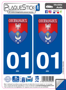 01 -Courmangoux "Blason" PlaqueStick