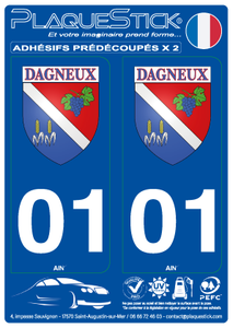 01 -Dagneux "Blason" PlaqueStick