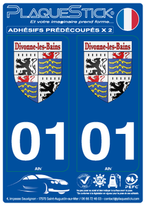 01 -Divonne-les-Bains "Blason" PlaqueStick