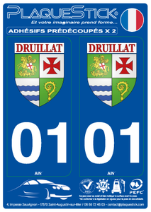 01 -Druillat "Blason" PlaqueStick