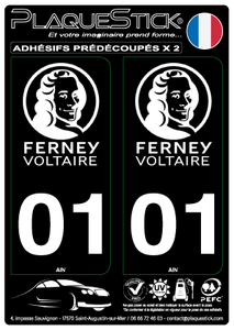 01 -Ferney-Voltaire "Fond noir" PlaqueStick