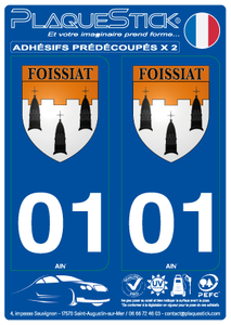 01 -Foissiat "Blason" PlaqueStick