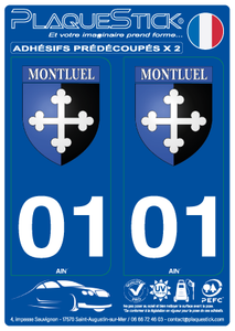 01 -Montluel "Blason" PlaqueStick