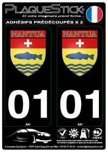 01 -Nantua "Blason" Fond noir PlaqueStick