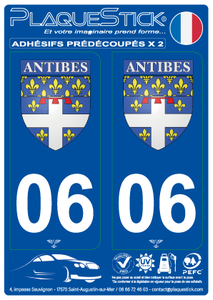 06 -Antibes "Blason" PlaqueStick