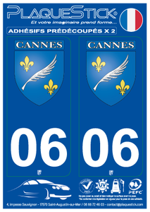 06 -Cannes "Blason" PlaqueStick