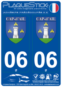 06 -Cap d'Ail "Blason" PlaqueStick