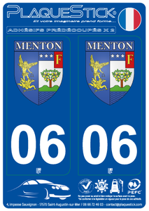 06 -Menton "Blason" PlaqueStick