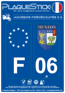 06 -Menton "Blason" Moto PlaqueStick