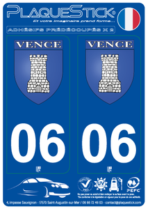 06 -Vence "Blason" PlaqueStick