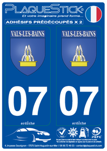 07 -Vals-les-Bains "Blason" PlaqueStick