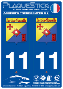 11 -Port-la-Nouvelle "Blason" PlaqueStick