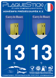 13 -Carry-le-Rouet "Blason" PlaqueStick