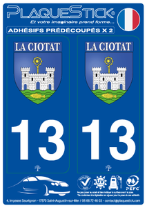 13 -La Ciotat "Blason" PlaqueStick