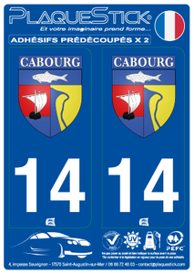 14 -Cabourg "Blason" PlaqueStick