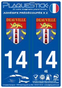 14 -Deauville "Blason" PlaqueStick