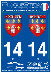 14 -Honfleur "Blason" PlaqueStick