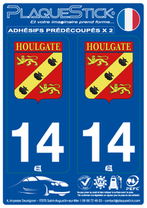 14 -Houlgate "Blason" PlaqueStick