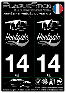 14 -Houlgate "Fond noir" PlaqueStick