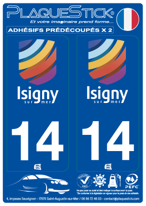 14 -Isigny-sur-Mer PlaqueStick