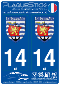 14 -Le Lion-sur-Mer "Blason" PlaqueStick