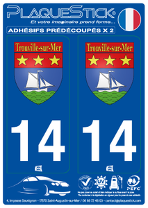 14 -Trouville-sur-Mer "Blason" PlaqueStick