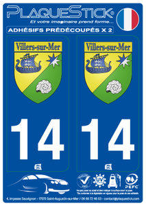 14 -Villers-sur-Mer "Blason" PlaqueStick