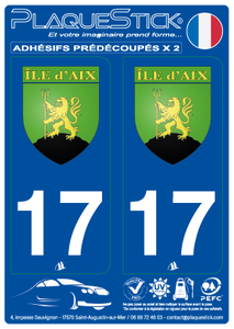 17 -Île-d'Aix "Blason" PlaqueStick