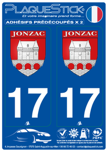 17 -Jonzac "Blason" PlaqueStick