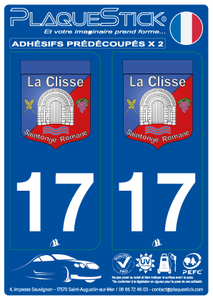 17 -La Clisse "Blason" PlaqueStick