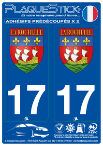 17 -La Rochelle "Blason" PlaqueStick