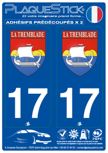 17 -La Tremblade "Blason" PlaqueStick