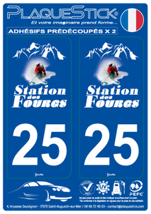 25 -Les Fourgs "Station" PlaqueStick