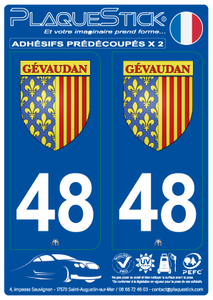 Gévaudan "Blason" PlaqueStick