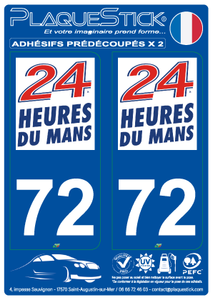 72 -Le Mans "24h" PlaqueStick