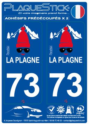 73 -La Plagne PlaqueStick