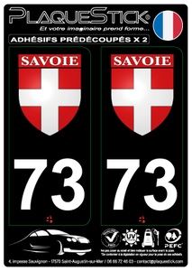 Savoie "Blason" Fond noir PlaqueStick