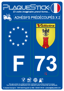 73 -Valloire "Blason" Moto PlaqueStick