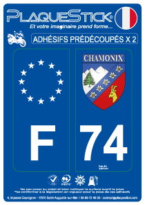 74 -Chamonix "Blason" Moto PlaqueStick