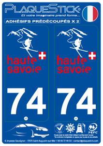 Haute-Savoie "Sans fond" PlaqueStick