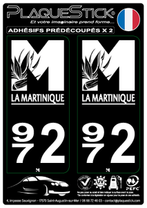 Autocollant plaque immatriculation blason département F Europe fond noir