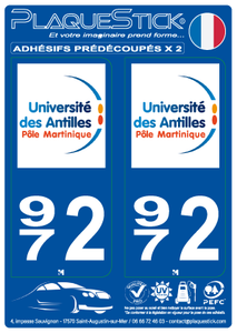 972 -Université des Antilles "Pôle Martinique" PlaqueStick