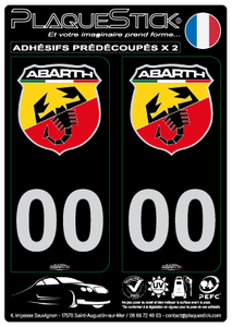 Abarth "Fond noir" PlaqueStick