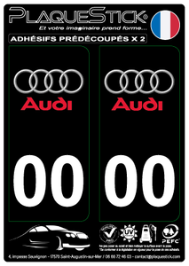 Audi "Fond noir" PlaqueStick